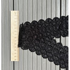 Гипюр, 65 мм, черный