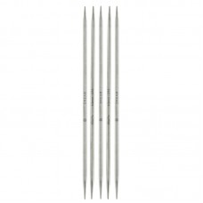 Спицы чулочные Mindful 8мм/20см, нержавеющая сталь, серебристый, 5шт в упаковке, KnitPro, 36035
