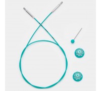 Тросик Mindful (заглушки 2шт, кабельный ключик) для съемных спиц, длина 35см, KnitPro, 36613